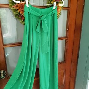 Flying Tomato Emerald Green Wide Leg Trousers S